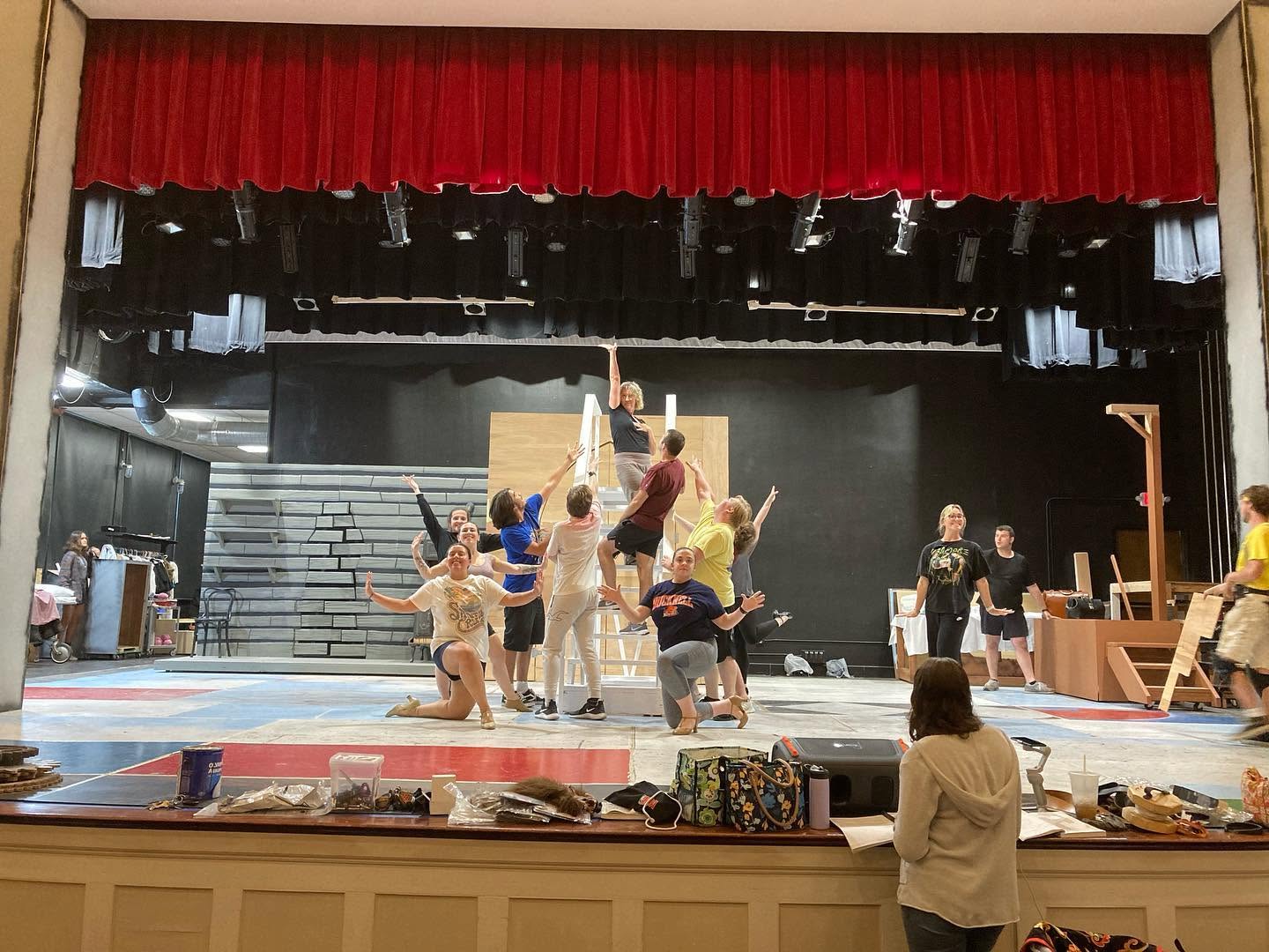 Acts of Kindness stage rehearsal